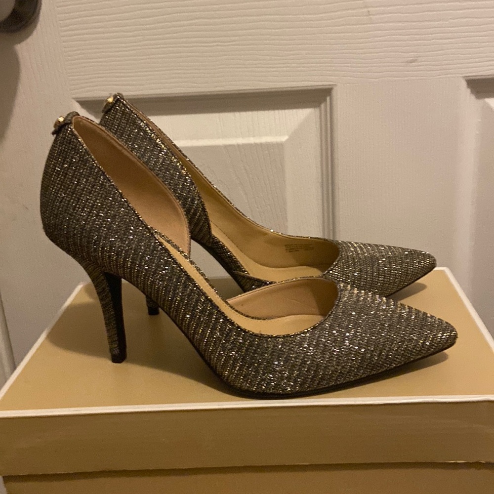 Michael Kors Nathalie Flex High Pump Glitter PV17F Women’s 7.5